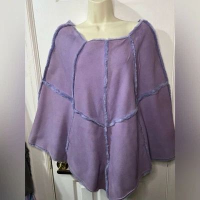Ugg Australia purple suede/Shearling poncho RARE COLOR size small - Image 1 of 4