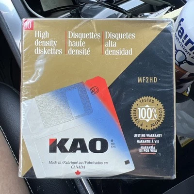 "10 disquetes KAO de alta densidad 1994 sellados en caja de 3,5"" formateados IBM Foto 1 de 4