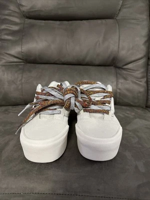 Новый Vans Knu стек платформе белый многоцветный шнурки коньков туфли женский размер 7,5 - Изображение 1 из 4