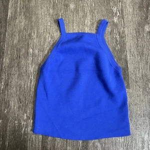 Alice + Olivia Women's Blue Square Neck Sleeveless Knit Tank Top - Picture 1 of 5