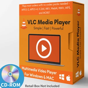 VLC Media Player for Windows MAC | Universal Video Player | Play Any Video File - Picture 1 of 9