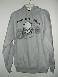 NUOVA FELPA CON CAPPUCCIO BIKER DI ODO PSYCO RAYS GARAGE PESANTE COTONE POLI taglia M o L - Foto 1 di 4