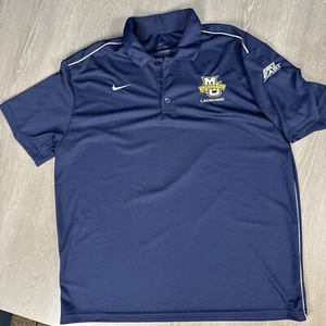 Nike Dri Fit Mens XL Marquette University Lacrosse Short Sleeve Shirt Blue - Picture 1 of 14