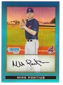 2009 Bowman Chrome Prospects Blue Refractors #BCP157 Mike Pontius 48/150 - NM-MT