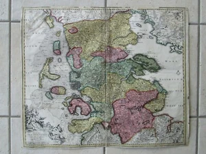 [ALLEMAGNE] CARTE 1720 du duché de SCHLESWIG (Jutland du sud). - Picture 1 of 7