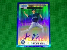 2010 Bowman Chrome Prospects Blue Refractors BCP114B Steven Hensley 072/150 Auto
