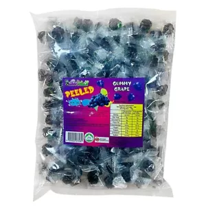 JELLY JUICY PEELABLE GUMMY GRAPE BULK 1KG BAG - Picture 1 of 4