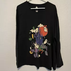 Disney Minnie Mouse schwarz Halloween Langarm Grafik T-Shirt Größe 2X - Bild 1 von 9