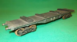 Vintage Handbuilt O Gauge S.R. BOGIE BOLSTER WAGON Bassett Bogies Milbro Wheels - Picture 1 of 8