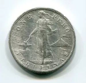 Philippinen One Peso Philippinen/Vereinigte Staaten von Amerika 1907-S Silbermünze. - Bild 1 von 2