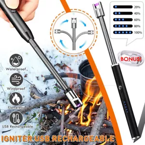 Electric Rechargeable Flameless USB Lighter Candle Windproof Kitchen BBQ Tool AU - Picture 1 of 12