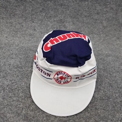 Vintage Boston Red Sox Painters Hat Cap White Blue One Size Nestle Chunky 80s A1 - Image 1 of 4