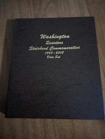 1999-2009 COMPLETE SET of ALL 56 Statehood U.S. Quarters platinum plated coins Cover