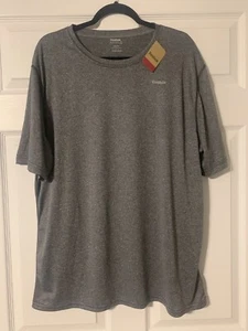 New Men's Reebok Play Dry Gray T~Shirt ~ 100% Polyester Size XL - Picture 1 of 5