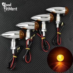 2 Paar Bullet Blinker Motorrad Halogen Miniblinker Blinkleuchte Fü ATV Chopper - Bild 1 von 12