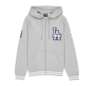 New Era Men's LA Dodgers Gray Logo Select Full Zip Hoodie Sz Large BNWT $130 - Picture 1 of 8