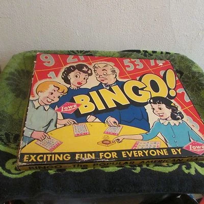 2 VINTAGE COMPLETE BINGO BOARD GAMES. BINGO 1941, BRIDE BINGO 1957 - Image 1 of 4
