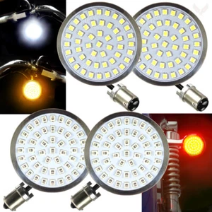 Value Line Harley 2" LED Front & Rear Red 1156 Turn Signals for Softail XL Glide - Picture 1 of 5