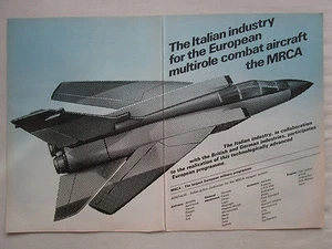 9/1974 PUB AERITALIA MRCA TORNADO ITALIENISCHE LUFT- UND Raumfahrtindustrie / saab viggen ad - Bild 1 von 2