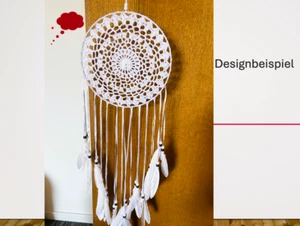 Traumfänger weiß Dreamcatcher mit Federn und Perlen NEU 20 cm Durchmesser - Bild 1 von 5