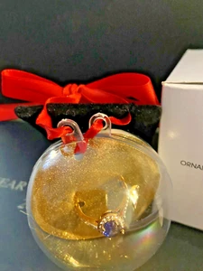 NEW AVON Ornament -w- CZ Blue Cocktail Ring 10 - Picture 1 of 5
