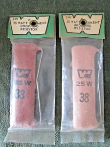 De colección NOS Workman 25W 25 vatios filamento resistencia caída tubo radio reparación - Imagen 1 de 1