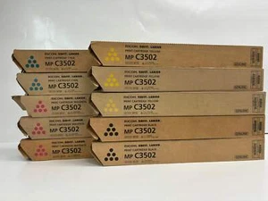 10 neue OEM Ricoh Aficio MP C3002, C3502 CMYK Toner 841735,841736,841737,841738 - Bild 1 von 6