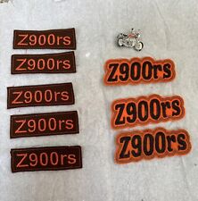 Z900rs Gift Enamel Badge & Embroidered Patches Jaffa Orange Kawasaki Motorbike.