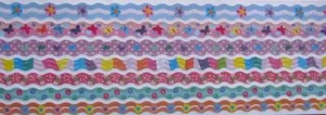 Glitter Ribbon Sticker Different Colour Flowers Butterflies Bees NEW - Picture 1 of 1