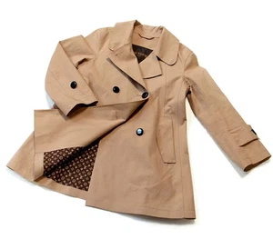 Gabardina Louis Vuitton Mackintosh engomada (impermeable) 100 % algodón talla 38 - Imagen 1 de 3
