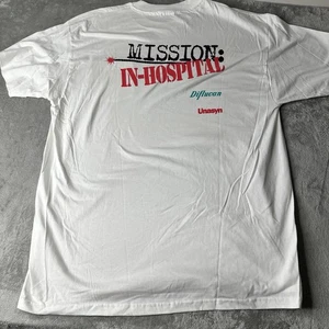 Vintage Diflucan Unasyn Drug Rep Medizin Pharma Promo Tasche T-Shirt XL - Bild 1 von 7