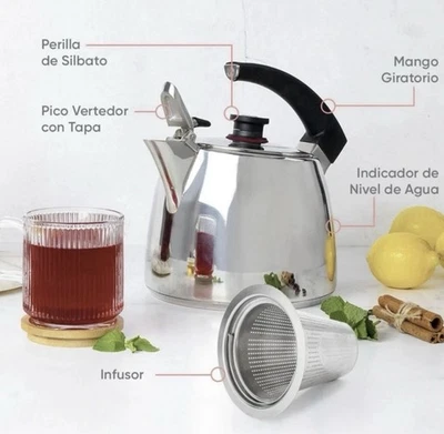 Royal Prestige Tetera Expertea Con Su Cestillo Y Tapa en Acero Inoxidable - Image 1 of 4