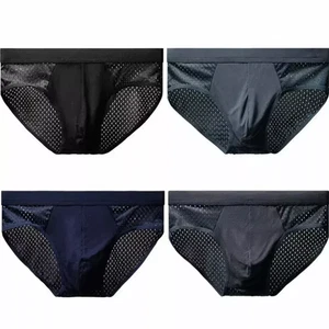4 PACK Bamboo Underwear Men Briefs Boxer Shorts Set Breathable Men's Underpants - Picture 1 of 12