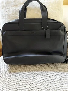COACH HAMILTON PEBBLE LEATHER BRIEF/ X-BODY/ LAPTOP BAG - Picture 1 of 6