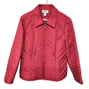 Vintage 90s Y2k Talbots Polka Dot Gorpcore Jacket Womens Size 8 Red Full Zip - Picture 1 of 8