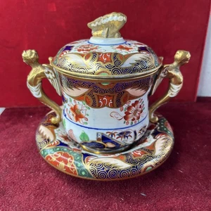 Antique Spode Porcelain Chocolate Cup And Stand Lid Circa 1820 - Picture 1 of 19