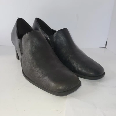 Aerosoles Womens Dress Shoes Sz 8.5M Black 2.5" Block Heel Leather Square Toe - Image 1 of 4