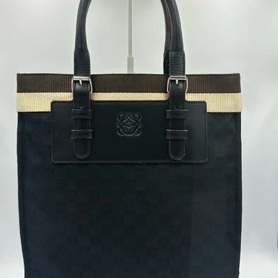 Bolso de Mano LOEWE Negro Jacquard Cuero Estructurado | Usado Lujo Foto 1 de 4