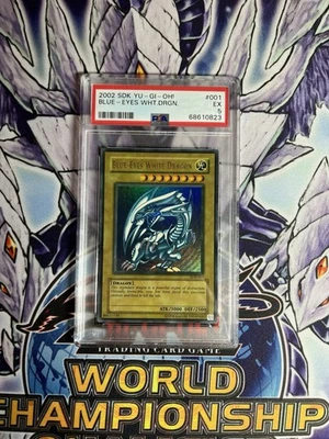 Yu-Gi-Oh! Blue-Eyes White Dragon SDK-001 Ultra Rare Faded Print - PSA 5 EX - Image 1 of 4