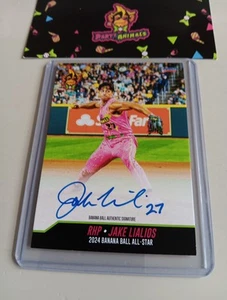 Jake Lialios Signed Party Animals  Savannah Bananas 2025 Choice Card 1/200 Rare - Picture 1 of 2
