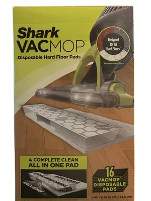 Shark VACMOP Disposable Hard Floor Vacuum and Mop Pad Refils Home 16 Count VMP16 - Image 1 of 4