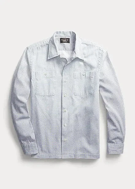 RRL Ralph Lauren Estampado a Cuadros Oxford Camisa de Campamento Camisa de Trabajo Para Hombre Extra Grande XL Foto 1 de 1
