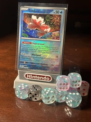 Pokémon TCG Goldeen Prismatic Evolutions Masterball Holo Card 020/131 S&V NM - Image 1 of 2