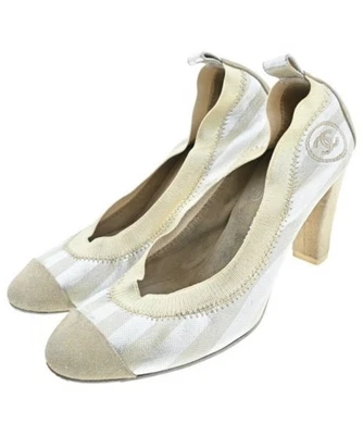 Bombas femininas CHANEL tamanho 35,5 prata - Imagem 1 de 4