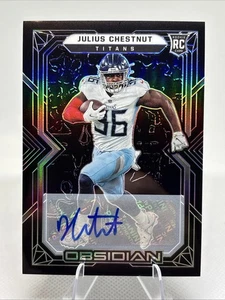 2022 Panini Obsidian Julius Chestnut Rookie Autograph RC /199 Titans #200 - Picture 1 of 3