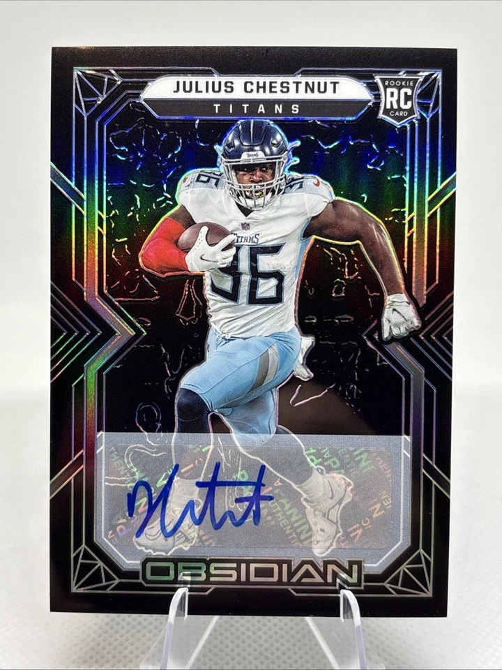 2022 Panini Obsidian Julius Chestnut Rookie Autograph RC /199 Titans #200 - Image 1 of 3