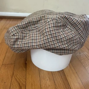 Goorin Bros Houndstooth Newsboy Driver Flat Cap Golf Driver Cabbie Hat - Large - Picture 1 of 6
