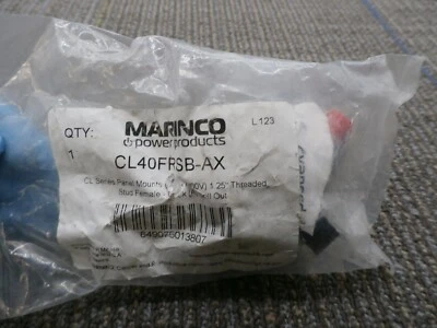 CL40FRSB-AX CL Cam Type, Panel Mount,400A, 1-1/8" threaded stud, F - Black (A) - Image 1 of 2