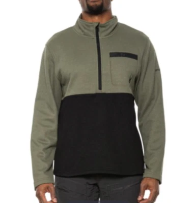 Suéter Pullover Spyder Para Hombre 1/2 Cremallera Ropa Activa Negro Salvia Polar Nuevo con Etiquetas - Talla M Foto 1 de 4