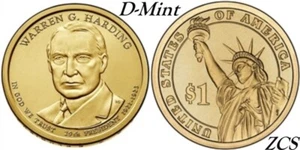 2014 D Warren G Harding Presidential Dollar FDC moneta dalla zecca degli Stati Uniti - Foto 1 di 2